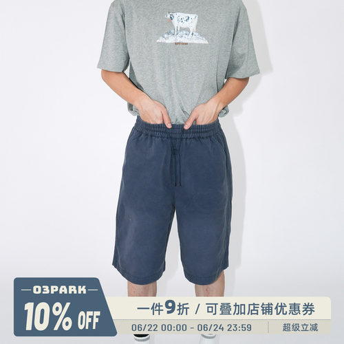 O3PARK复古做旧七分裤