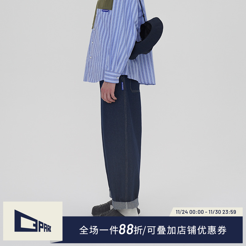 o3park重磅洗水工艺牛仔裤长裤