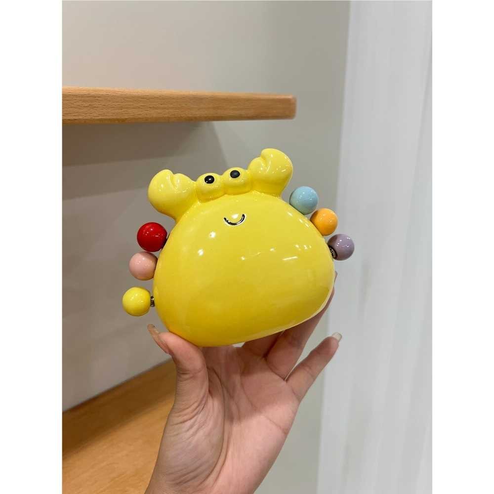 #ININ创意陶瓷螃蟹水果叉客厅装饰摆件家饰软装搭配套装YF