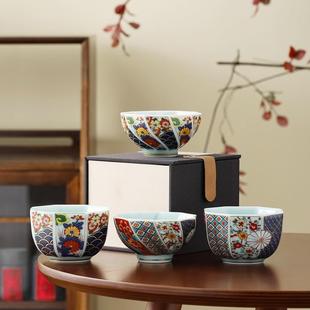 茶盏功夫茶具品茗单杯复古主人茶碗斗笠杯子商务礼品 陶瓷茶杯日式