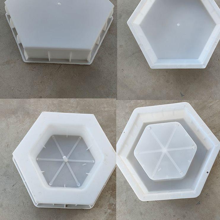 空心六角护坡砖塑料模具预制混凝土六棱块六角板磨具六边形水泥砖