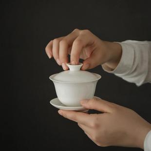 象牙白旅行茶具套装 陶瓷泡茶便携装 送礼自用轻奢高档家用喝茶中式