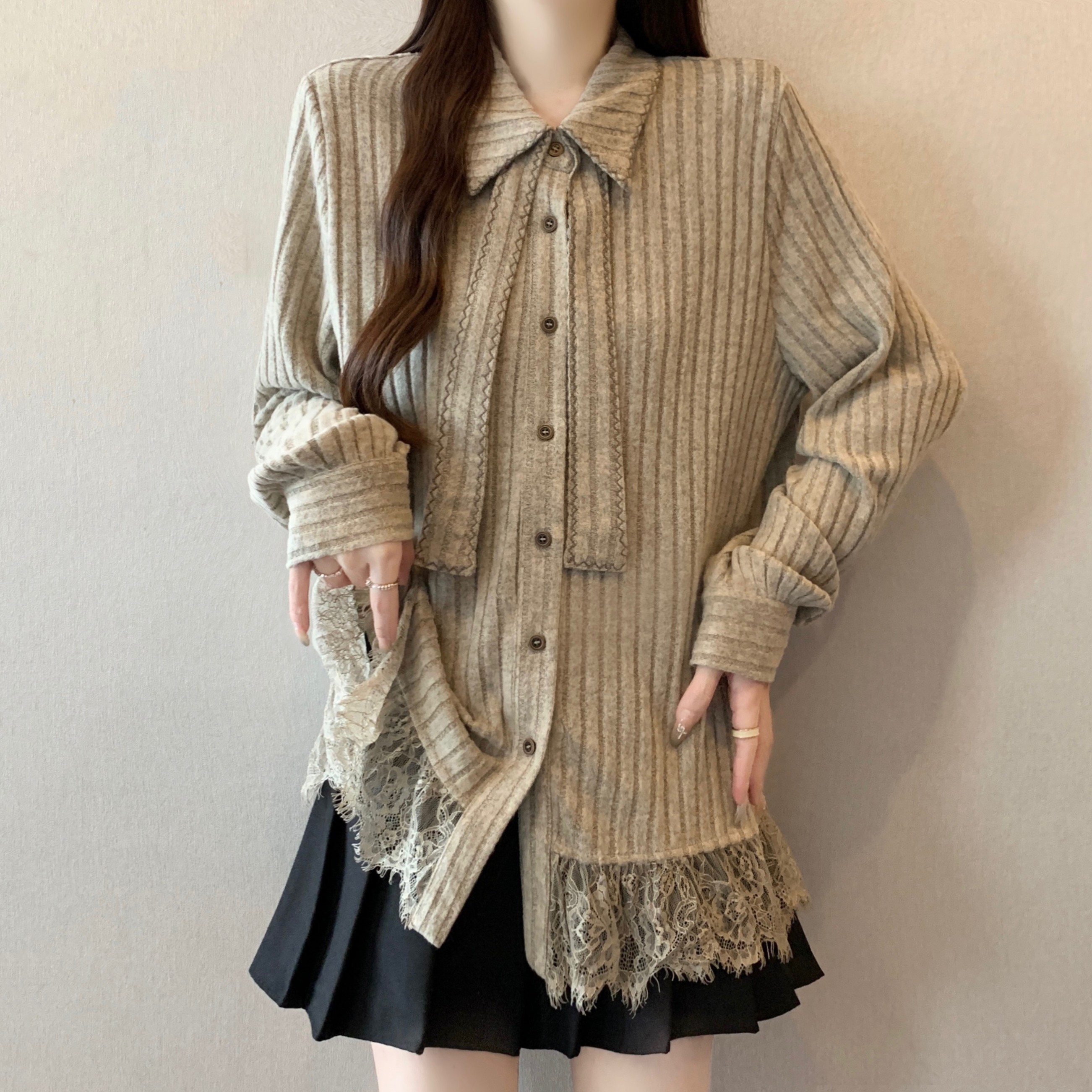 高级感洋气正肩衬衫女202