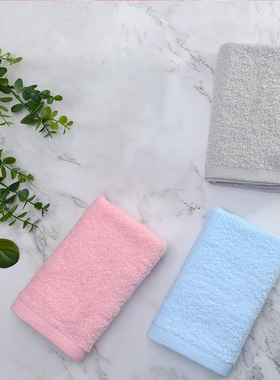 钟牌414纯棉缎档毛巾 吸水柔软舒适全棉家庭通用男女3条装16187