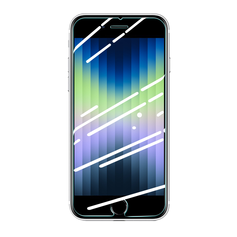 云曼丰适用苹果se2钢化膜iphonese3手机膜se2代iphone全覆盖se1一代se二代全屏es第三代专用无白边半屏贴膜