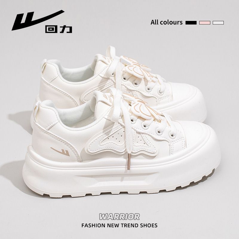 回力女鞋松糕小白鞋女2025年春校园风百搭休闲鞋厚底增高运动板鞋