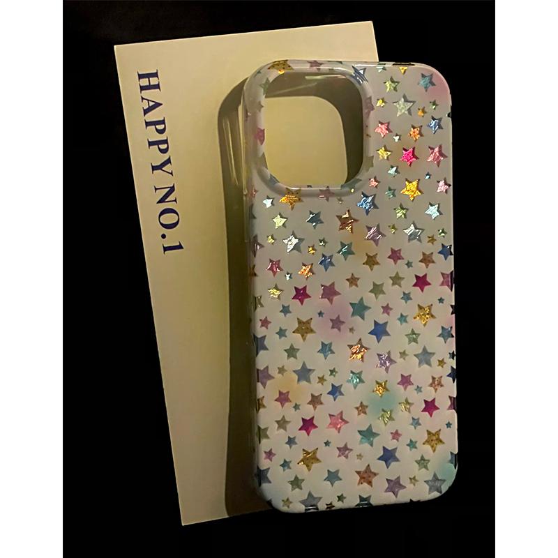 ins晕染鎏金星星适用苹果17promax冰川手机壳iPhone16新款15/14pro全包防摔12/11华为P70vivo小米15PROoppo套