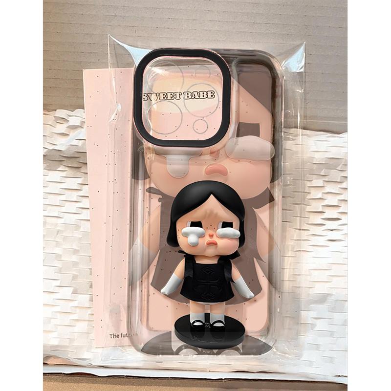 赫本风哭娃适用苹果17promax太空手机壳透明iPhone16/15/14/13pro/11华为P70vivo小米1514oppo硅胶防摔保护套