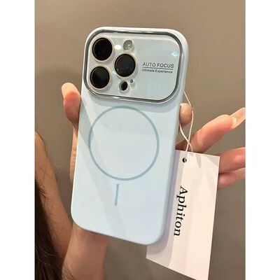 秒变17大视窗液态磁吸适用苹果17promax手机壳iPhone16pro新款15/14pl.us简约纯色13pro高级12磨砂质感11保护