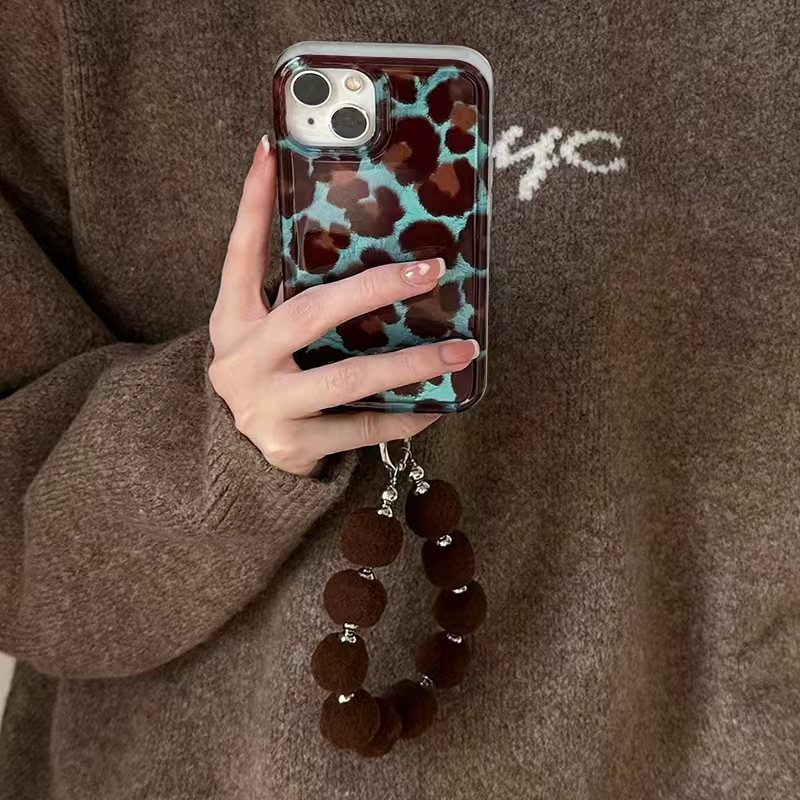 美式拼色豹纹适用苹果17promax冰川手机壳iPhone16新款15/14pro全包防摔13/12/11华为P70vivo小米15PROoppo套