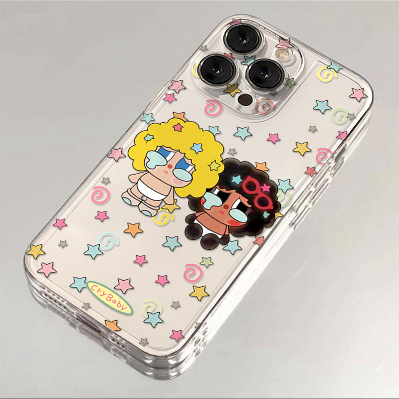 星星人爆炸头适用苹果17promax太空手机壳透明iPhone16/15/14/13pro/11华为P70vivo小米17/15prooppo硅胶保护