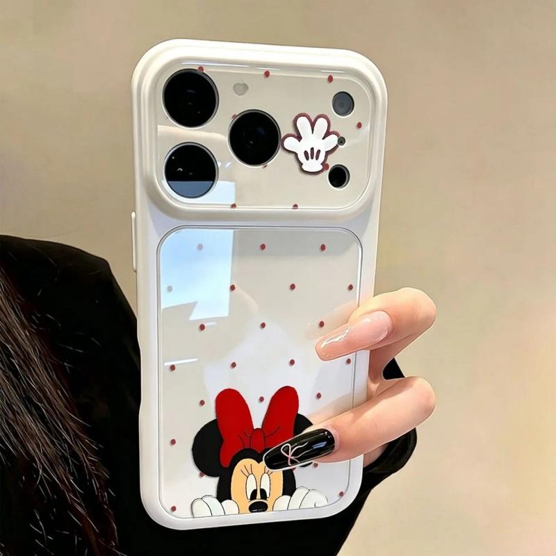 波点手掌米奇米妮适用苹果17/16promax康宁三合一蓝光手机壳iPhone15pro个性14Pro情侣款13pro全包12防摔11套