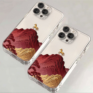 金马登顶适用苹果17/16promax太空手机壳透明iPhone15/14/13promax全包防摔vivo华为P70小米17/15oppo防摔套