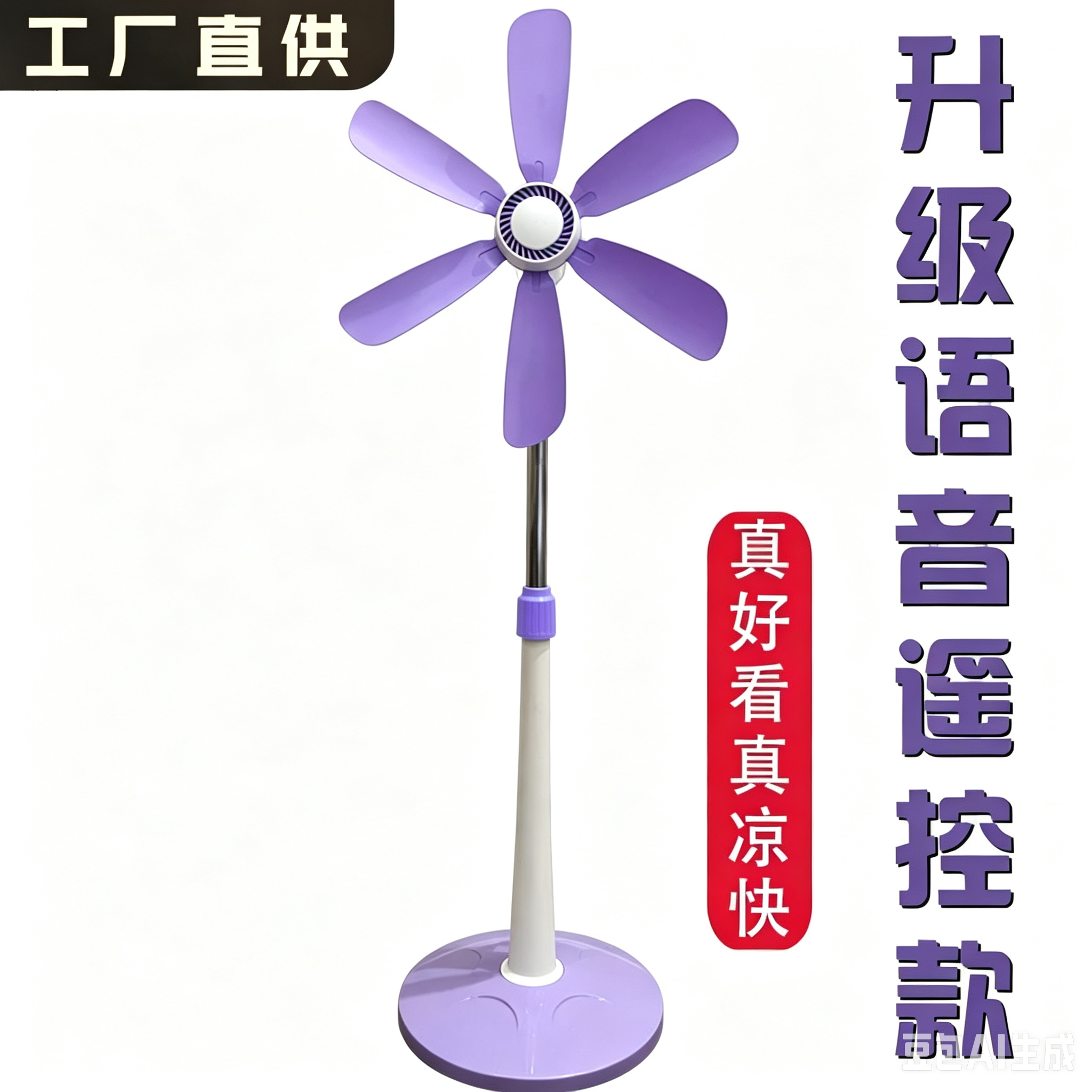 电风扇家用小型风扇卧室电扇宿舍音静客厅立式小风扇无网罩落地扇