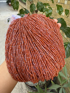 天然散珠半成品飘花南红配珠散珠小米珠尺寸2.8mm+随机发其一