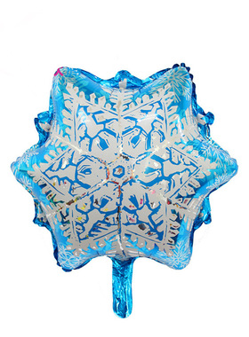 ebay热卖气球 蓝色雪花铝膜气球 圣诞节酒店橱窗装饰铝箔气球