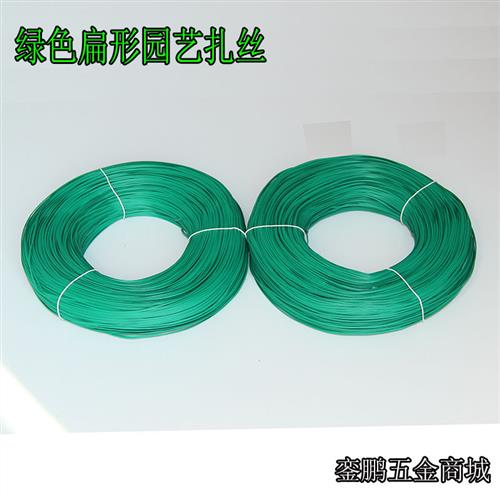 园艺花杆包塑绿扁软扎线DIY铁丝扎丝 爬藤园林园艺植物捆扎带350m
