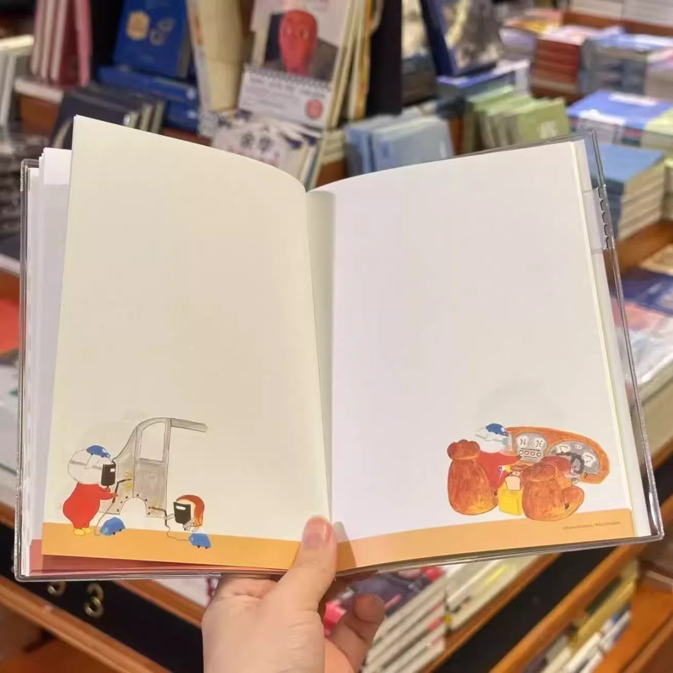 2026新款面包小偷B6日程本可爱学生手账本笔记本子彩色内页计划本