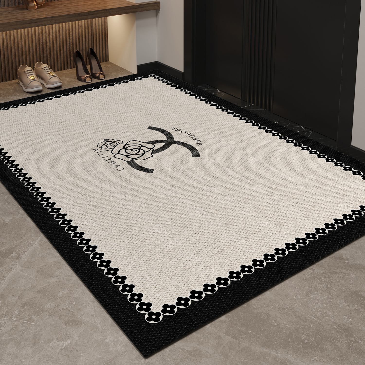 欧美进门地垫入户门垫PVC免洗可擦家用地毯高级门口玄关脚垫防滑