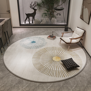 现代简约圆形客厅地毯沙发茶几脚垫子卧室梳妆台书房椅子床边地垫