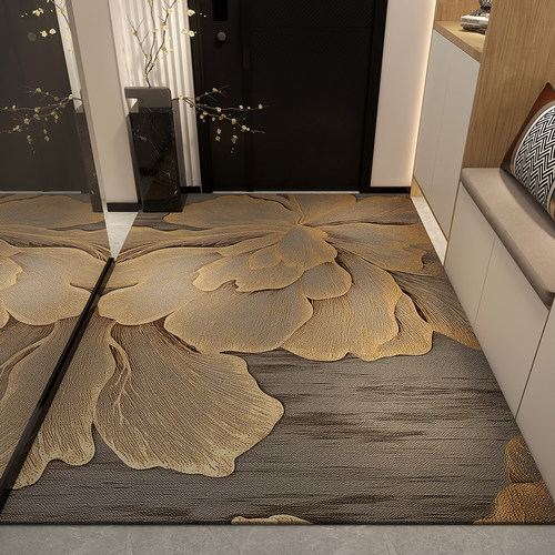 定制高级感进门地垫入户门垫防滑家用客厅地毯可裁剪玄关脚垫耐脏