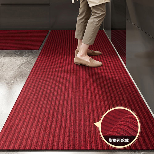 厨房地垫红色可定制免洗可擦脚垫