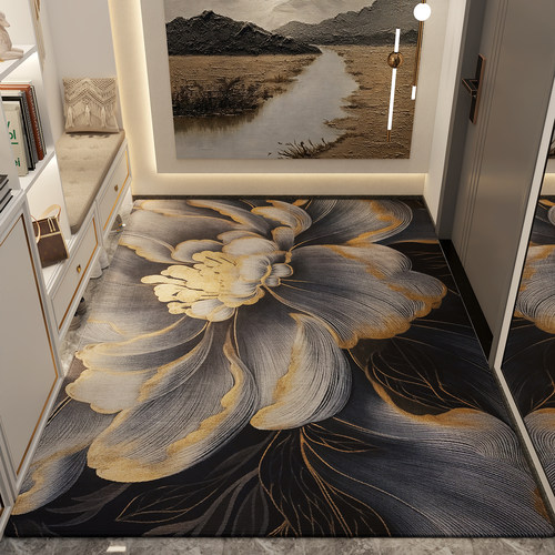 定制高级感地垫入户门垫进门防滑脚垫简约家用地毯玄关大门口垫子