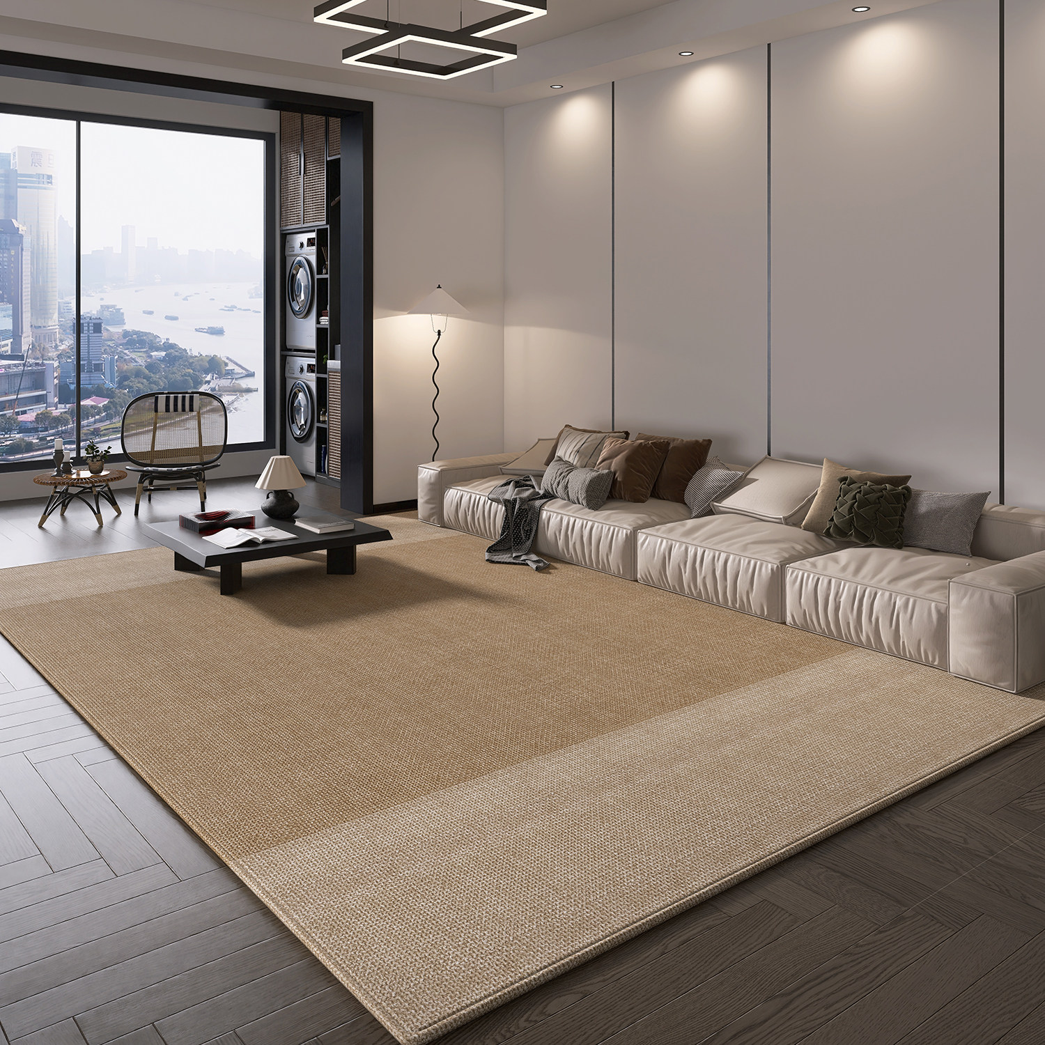 高级原木风客厅地毯2026新款家用地垫卧室床边沙发茶几毯北欧免洗,居家布艺,地毯,淘宝优惠券,粉丝福利购,淘宝优惠卷