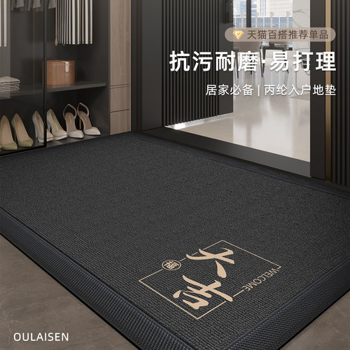 入户门地垫豪宅别墅进门大门口除尘防滑脚垫家用玄关高级耐脏地毯
