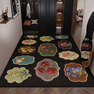 中古风入户门地垫可定制耐脏免洗脚垫室内进门加厚防滑垫子好打理