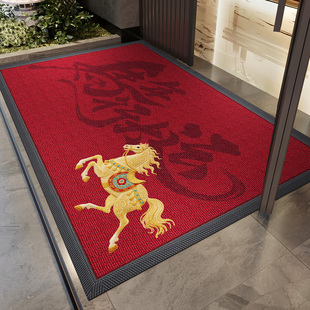 入户门地垫马年喜庆玄关室外耐脏免洗脚垫高级感进门门口防滑地毯