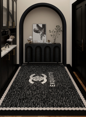 定制潮牌小香地垫入户门垫防滑可裁剪门口进门脚垫高级感家用地毯