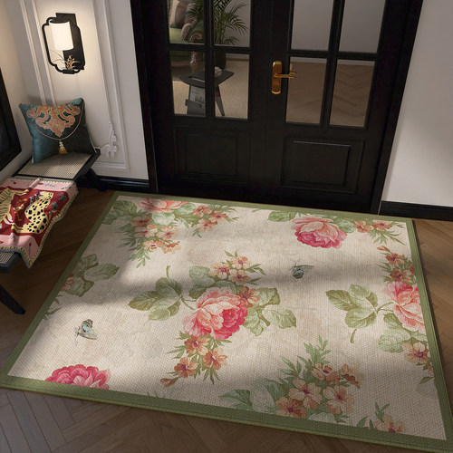 中式轻奢进门地垫入户门垫可裁剪玄关脚垫大门口垫子防滑家用地毯