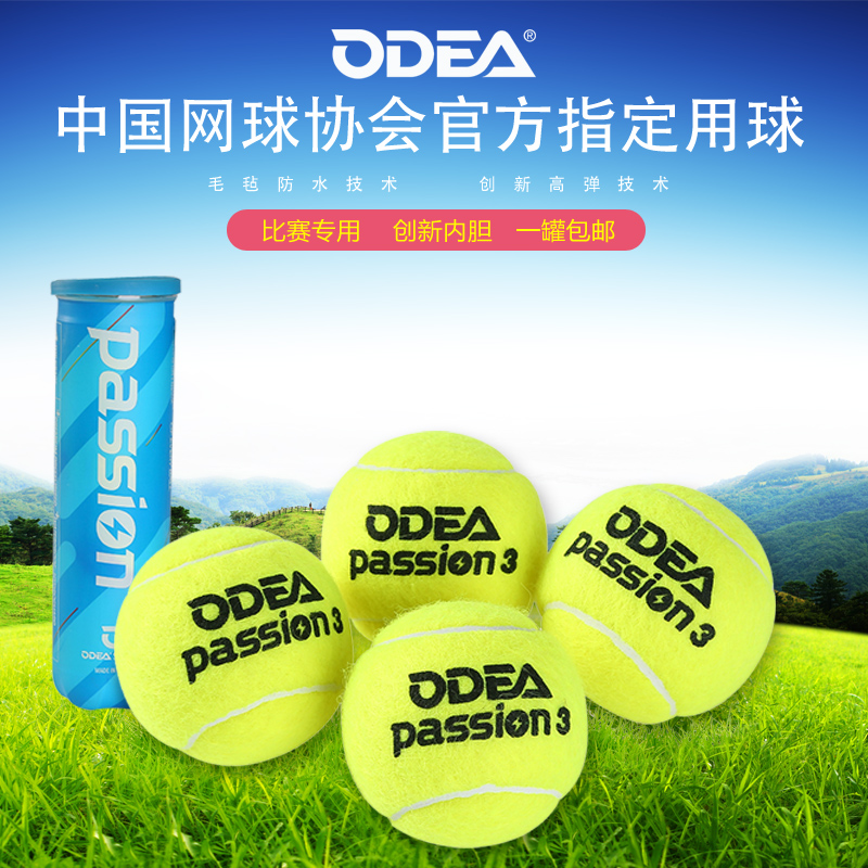 Odea欧帝尔网球Passion专业比赛用球成年训练高弹耐磨耐打气压足 运动/瑜伽/健身/球迷用品 网球 原图主图
