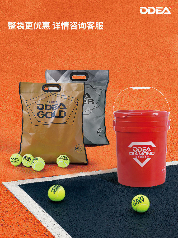 ODEA欧帝尔网球GOLD成年训练用球初学者专业练习球silverDIAMOND