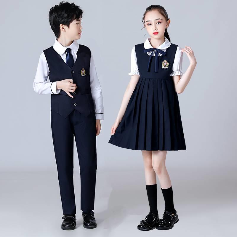 学生合唱演出服中小学生朗诵比赛表演服班服幼儿园演讲服装中大童