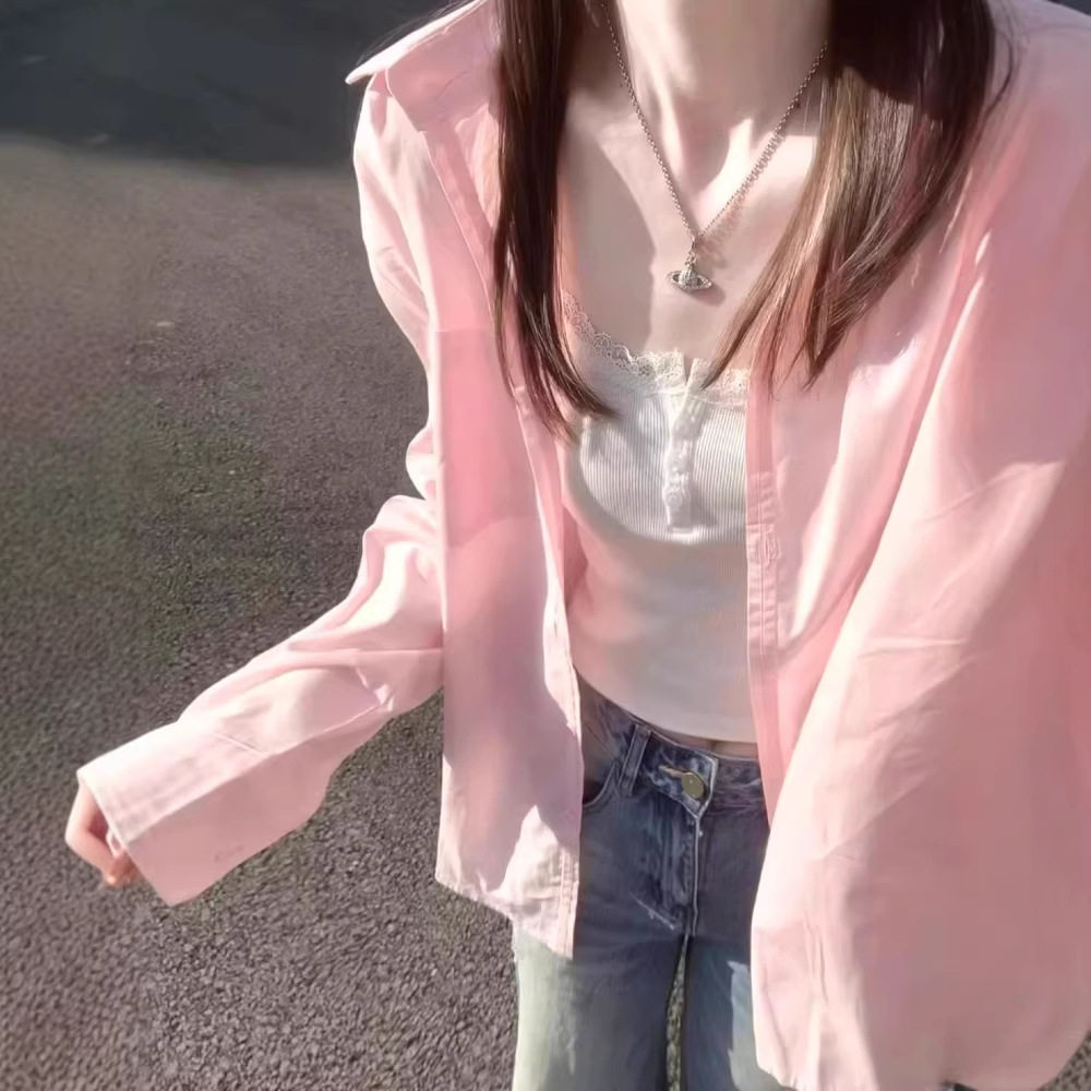 粉色防晒上衣女款2026新