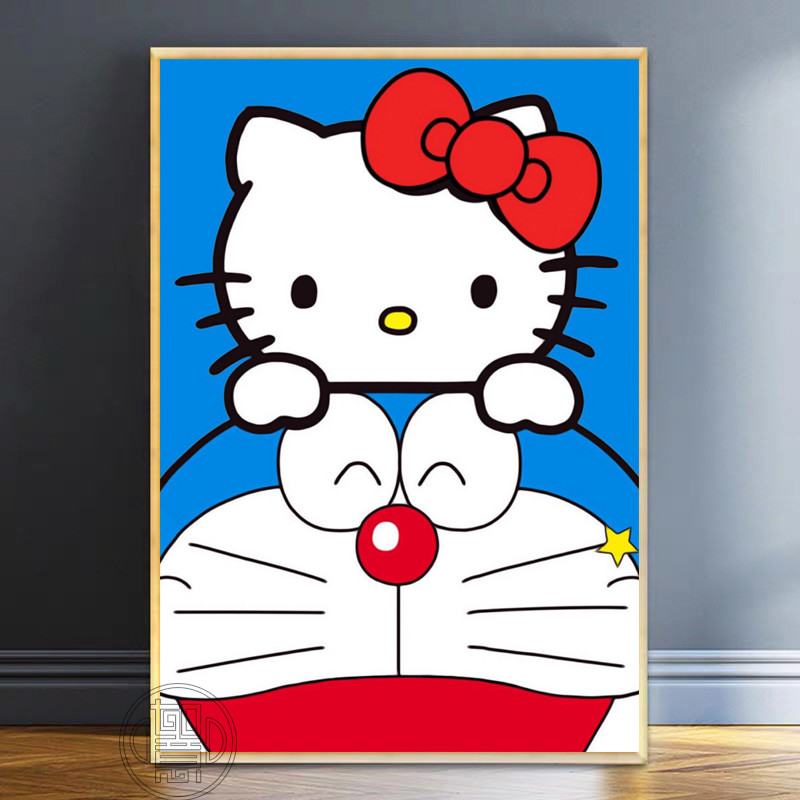 钻石画满钻hellokitty多啦A梦