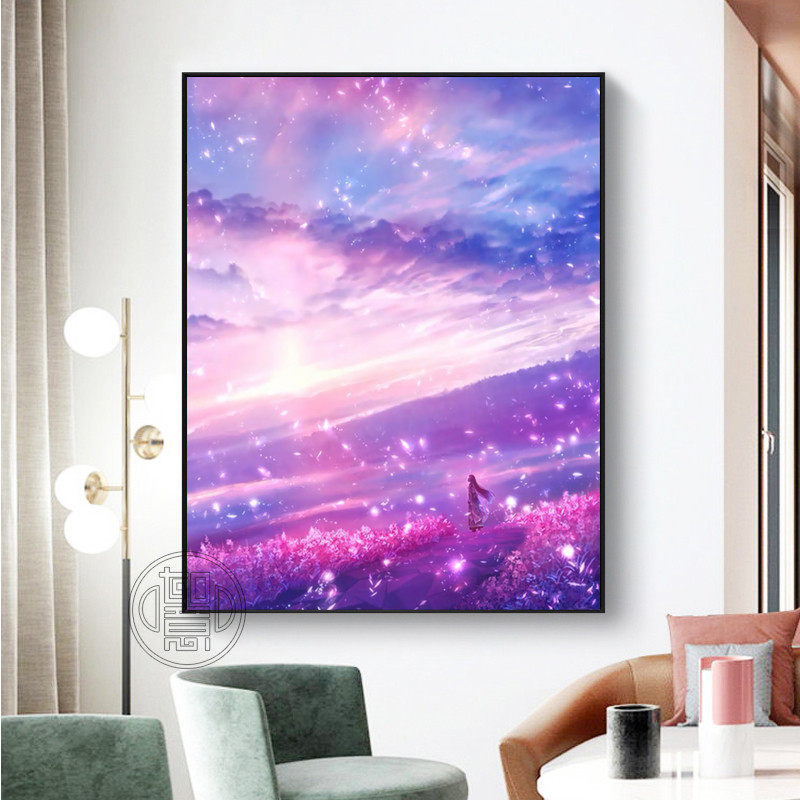 钻石画满钻梦幻唯美风景