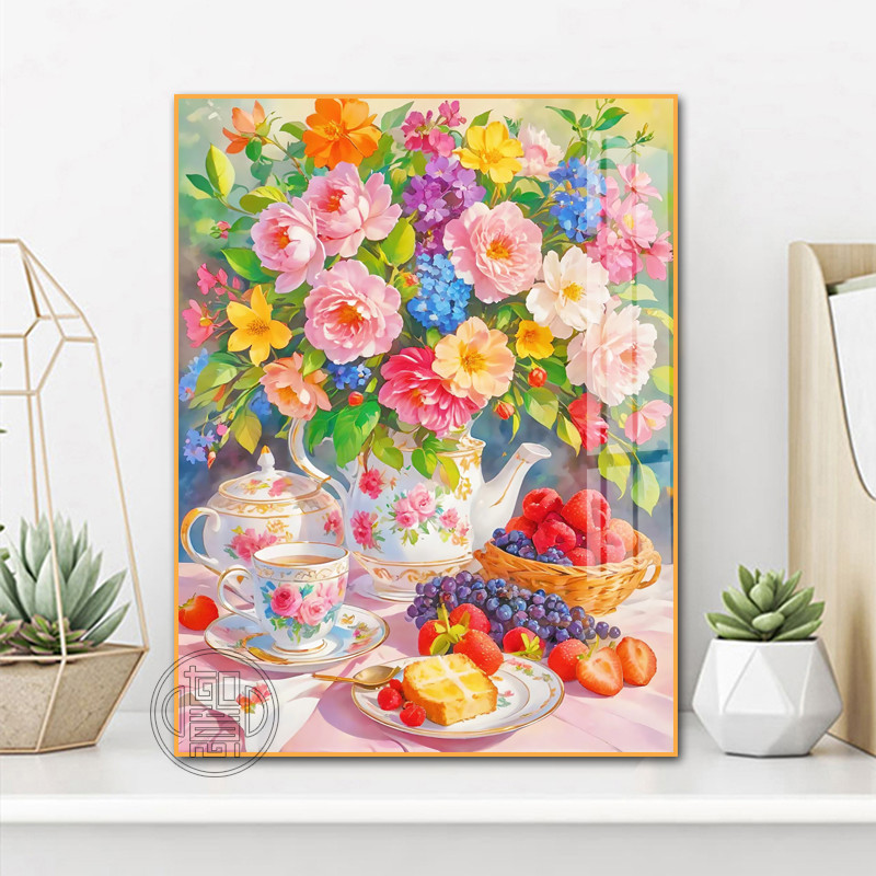 钻石画满钻水果鲜花餐厅钻石绣