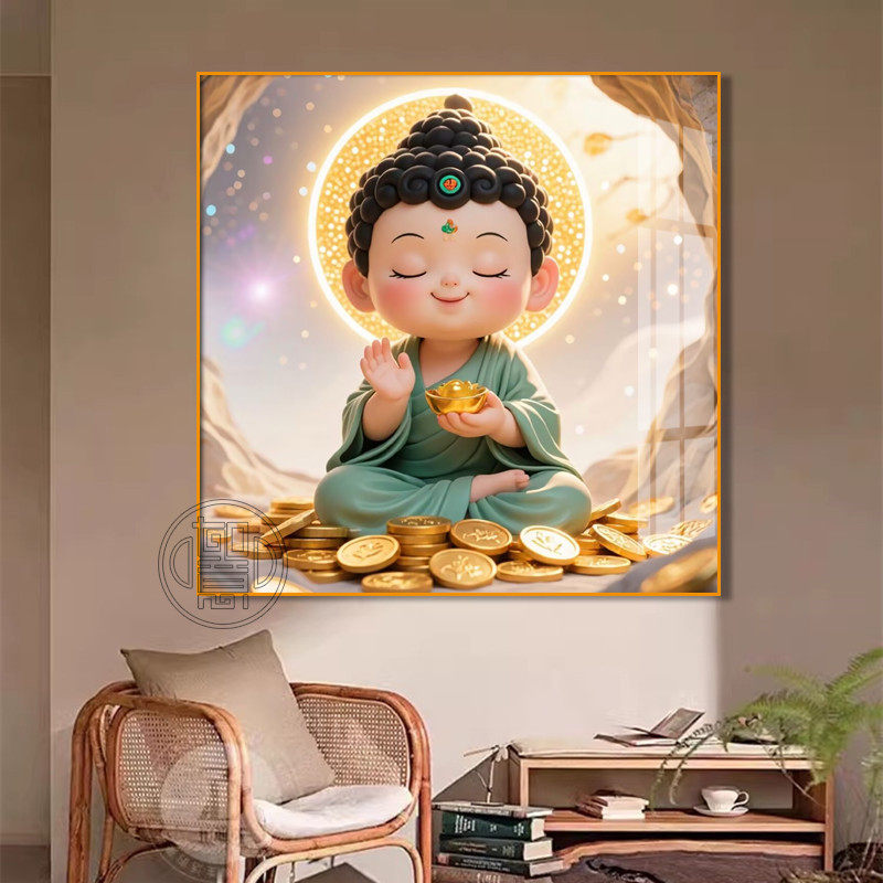 佛像钻石画2026新款客厅佛祖粘钻画卡通佛祖人物贴钻画十字绣满钻