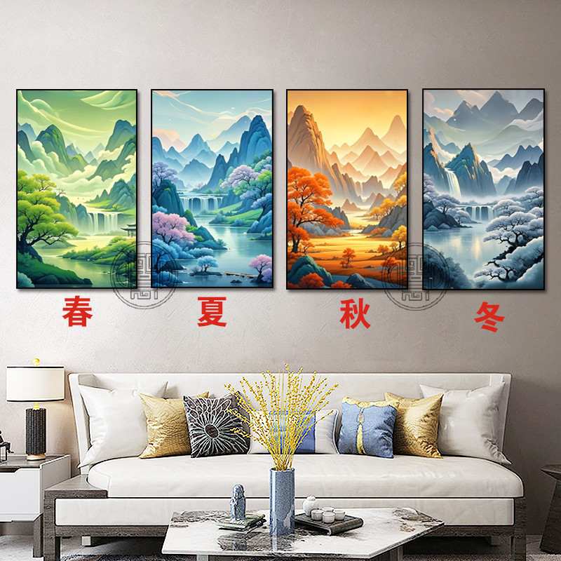 山水风景钻石画满钻新款带框