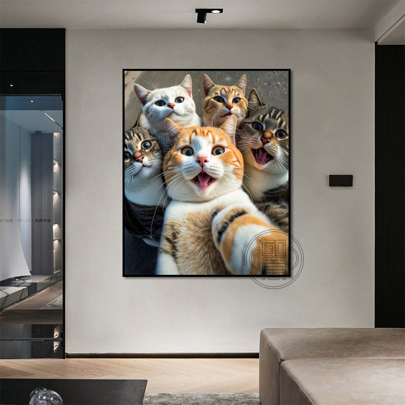 钻石画满钻可爱猫咪贴钻画高颜值图片