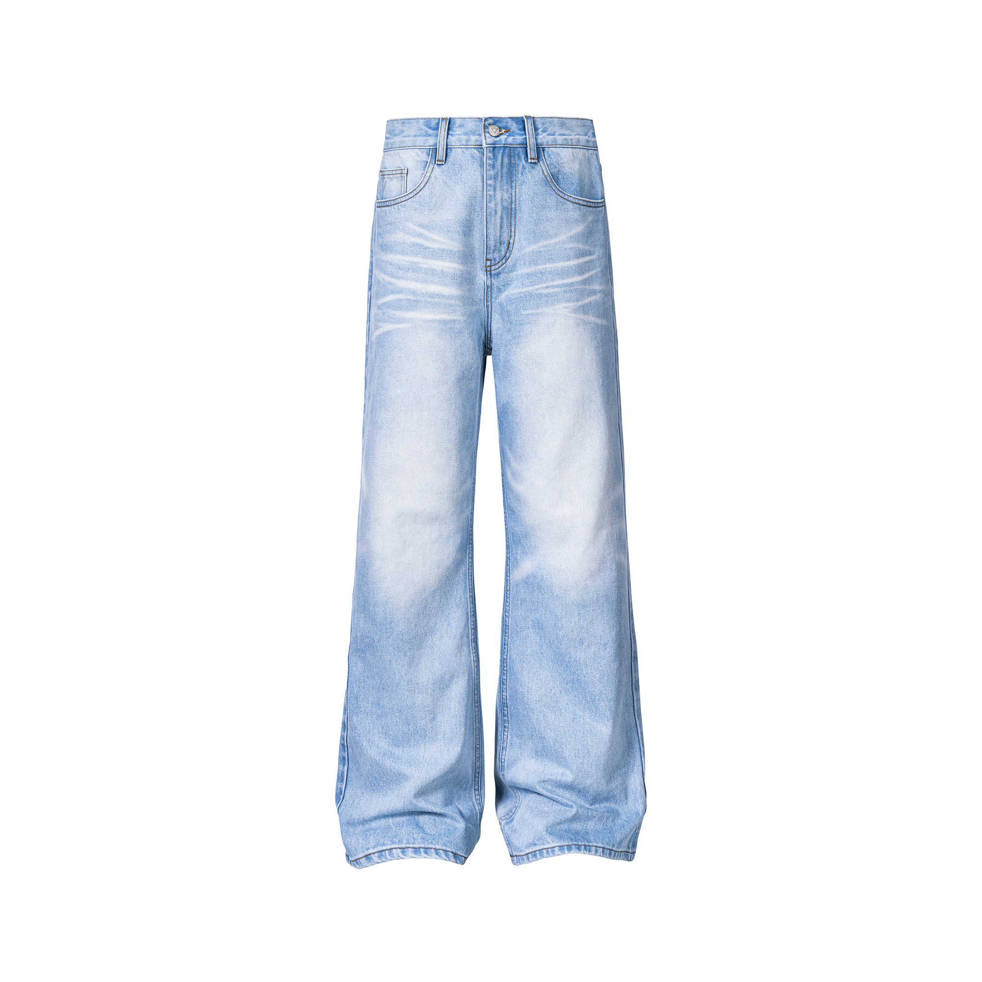 Casoulty Ice Blue Jeans/冰蓝牛仔裤 水洗工艺 微喇版型 14OZ