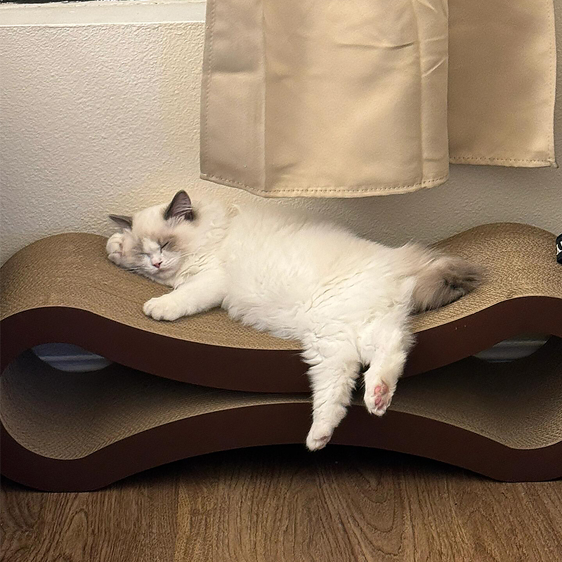 8字瓦楞纸猫抓板耐磨不掉屑玩具