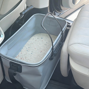 车载猫砂盆大号可手提猫厕所便携式猫屎盆外出旅行回家过年钓鱼桶