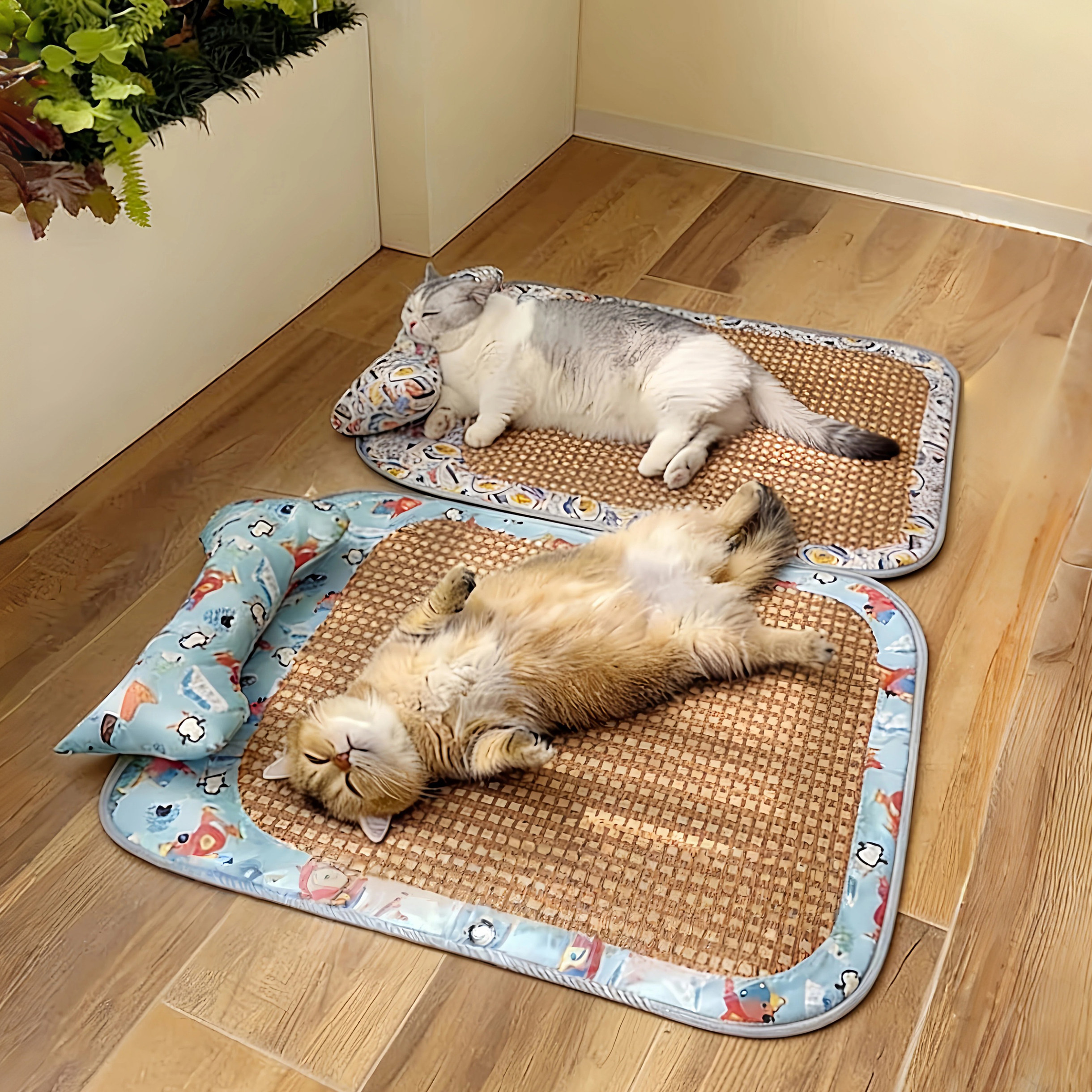 宠物垫子藤编凉席猫咪狗狗冰垫夏季降温神器四季通用猫床2026新款