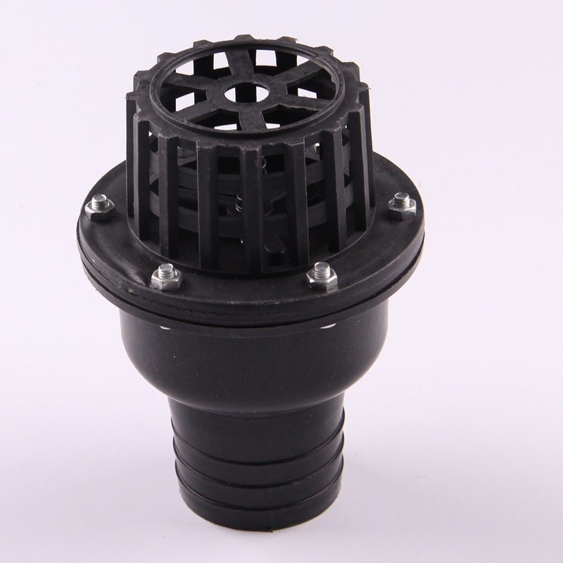 水泵过滤器底阀止回阀 2寸塑料底阀莲蓬头  外径 50mm长度135mm