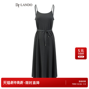 浪漫女装 DTLANDO 法式 25夏新品 通勤百搭吊带连衣裙裙子 商场同款