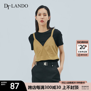 DTLANDO马夹女网红小众设计休闲时尚 收腰背心马甲